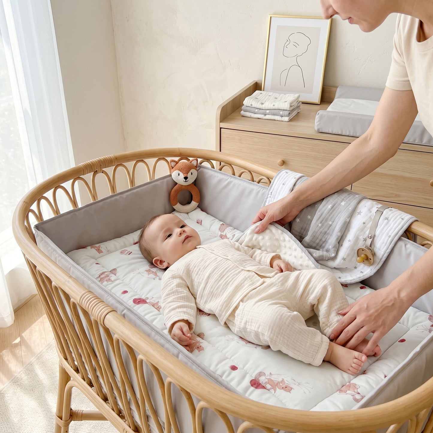 Little Manta Linen Baby Changing Mat