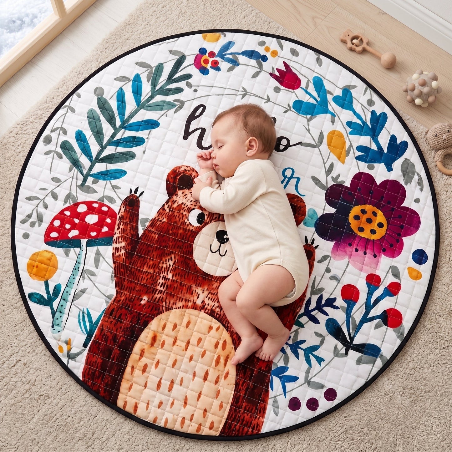 Little Manta Hello Bunny Play Mat