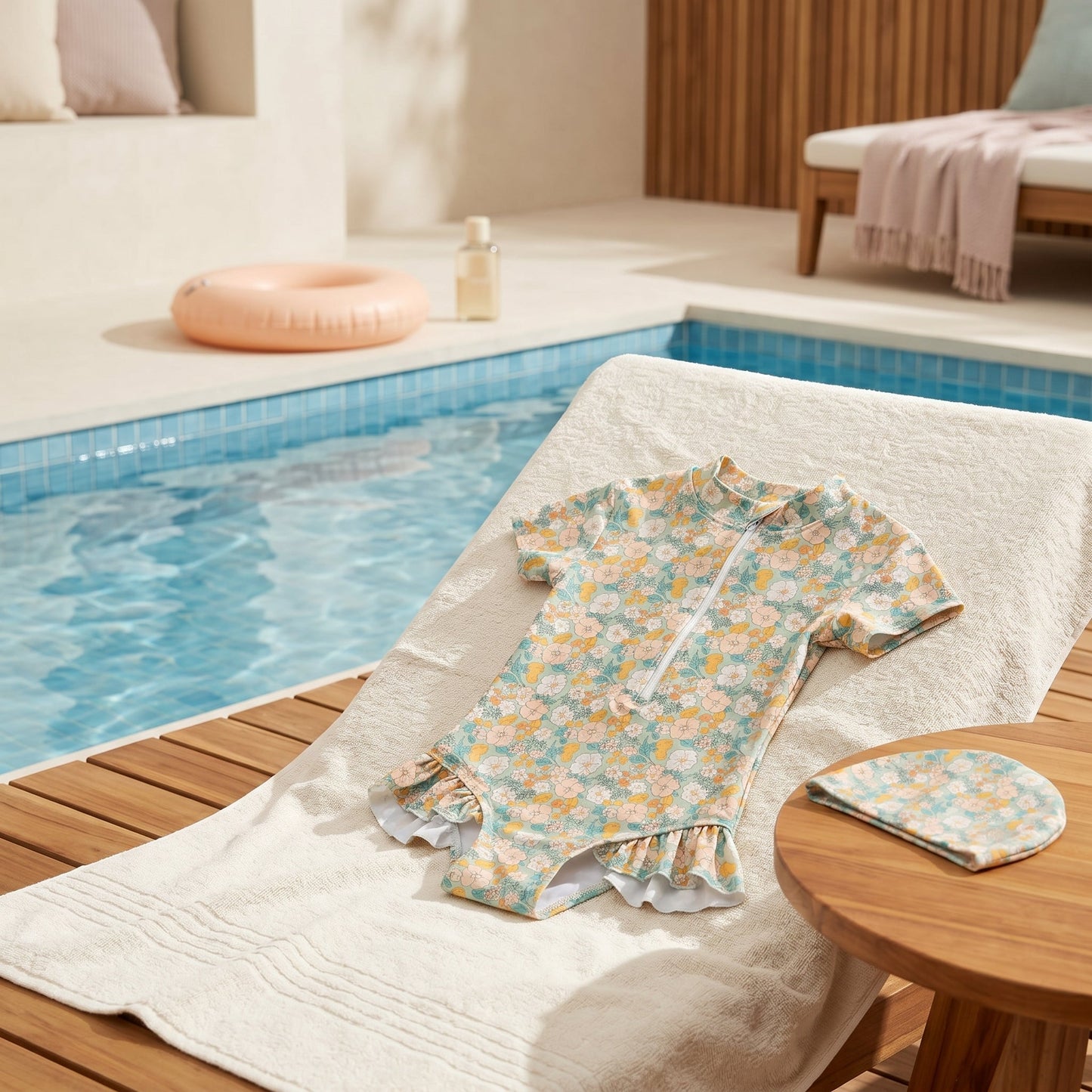 Little Manta Bloom Girls Swimsuit