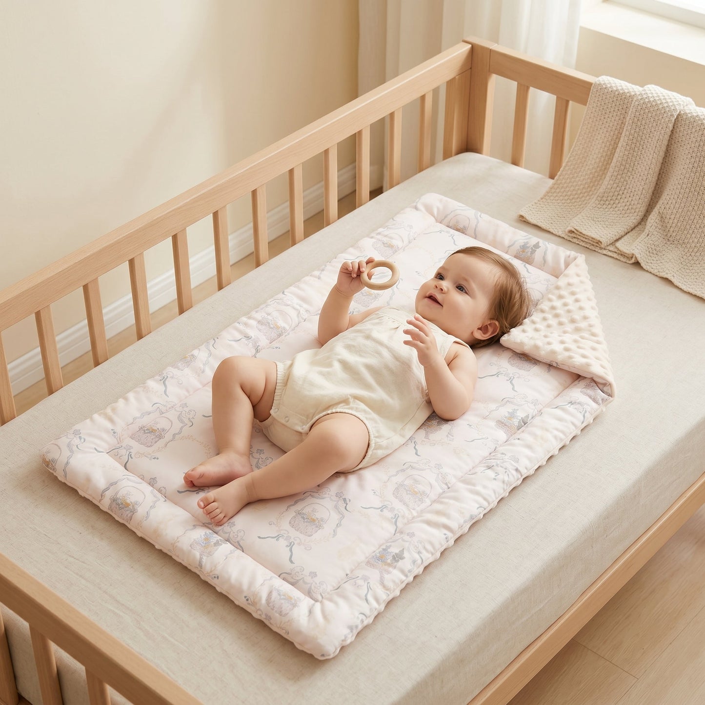 Little Manta Linen Baby Changing Mat