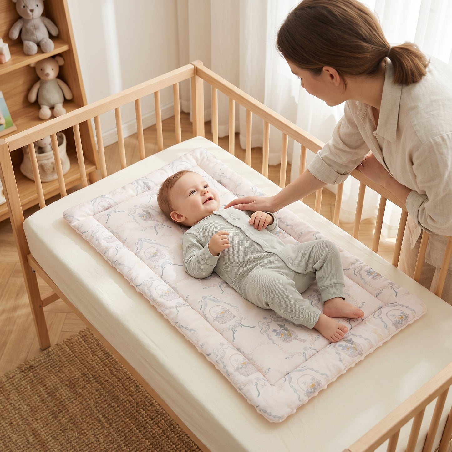 Little Manta Linen Baby Changing Mat