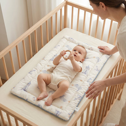 Little Manta Linen Baby Changing Mat