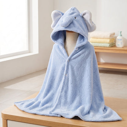 Little Manta Baby Kids Hooded Bathrobe