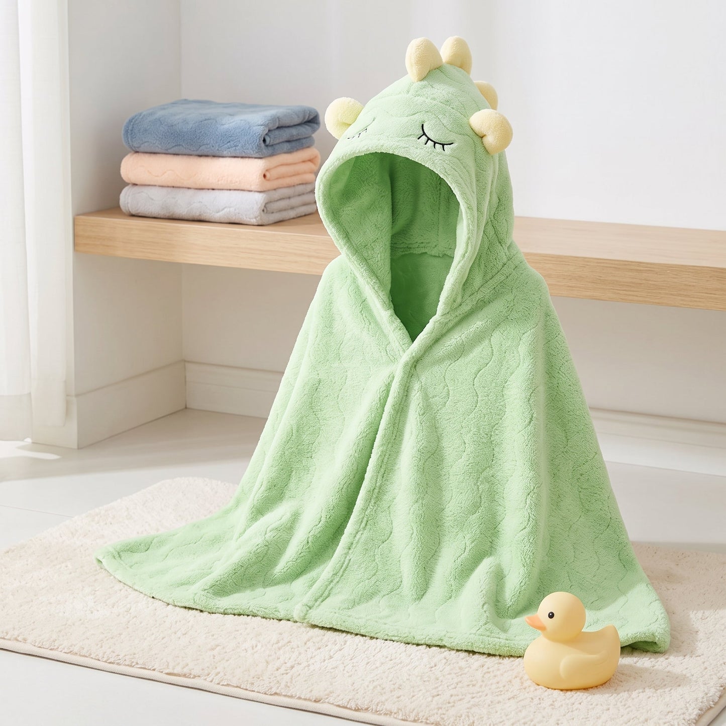 Little Manta Baby Kids Hooded Bathrobe