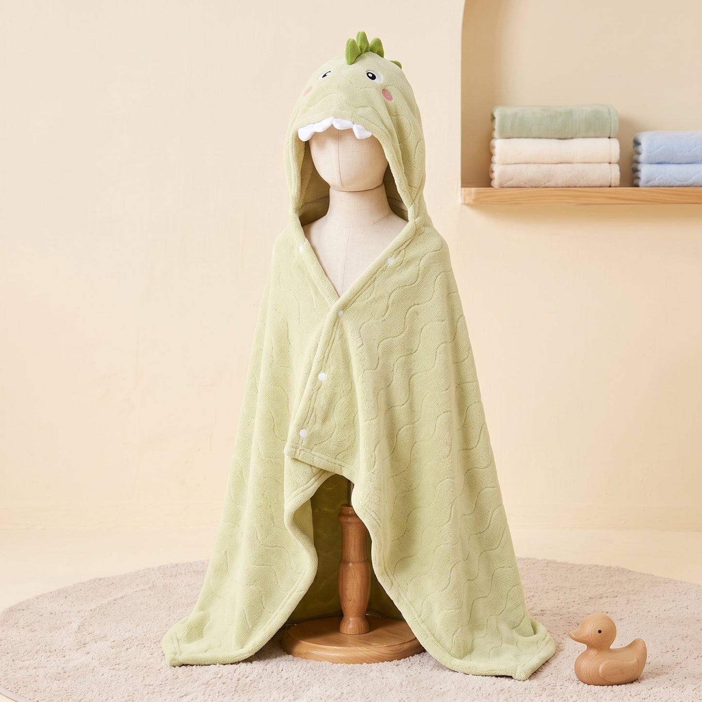 Little Manta Baby Kids Hooded Bathrobe