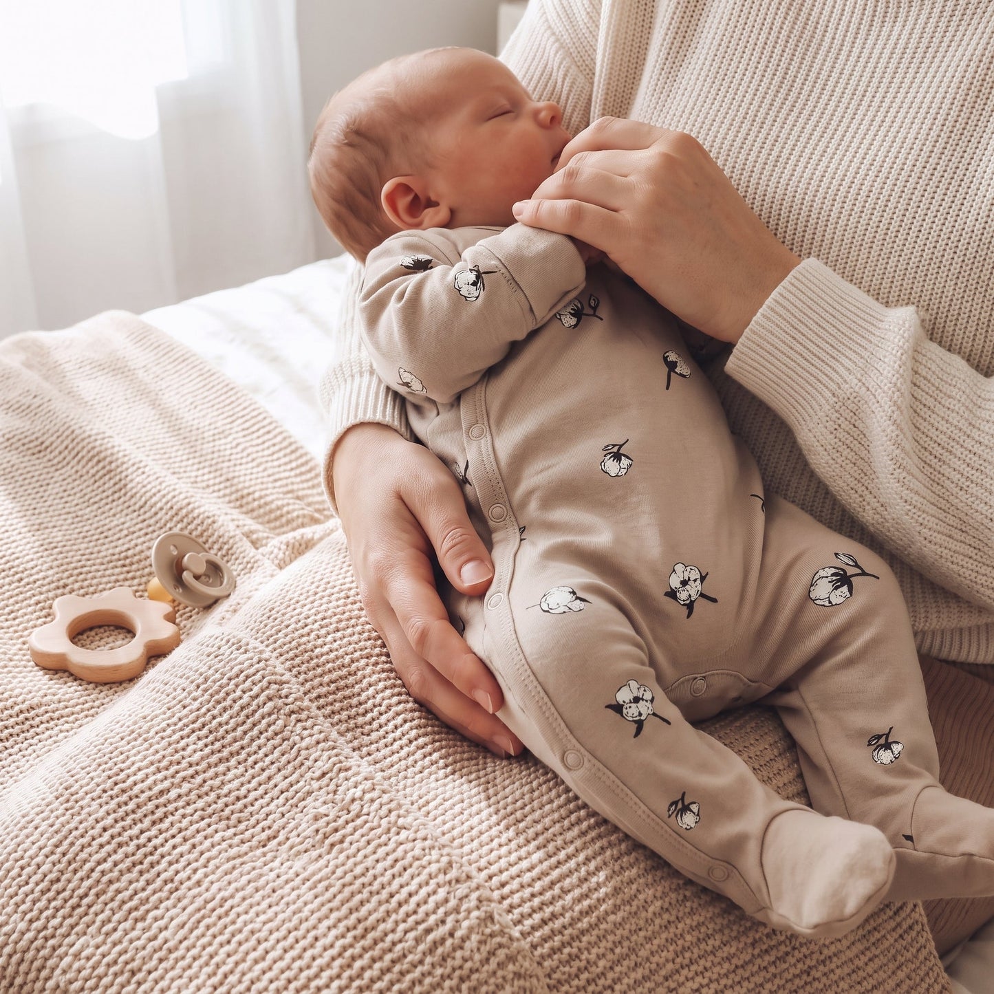 Little Manta Cotton Baby Footed Romper