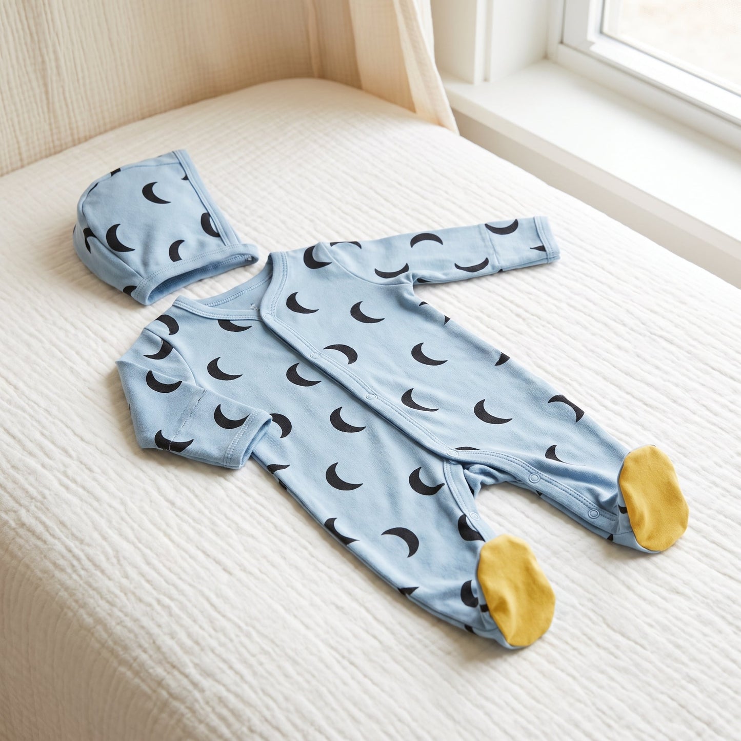 Little Manta Cotton Baby Footed Romper