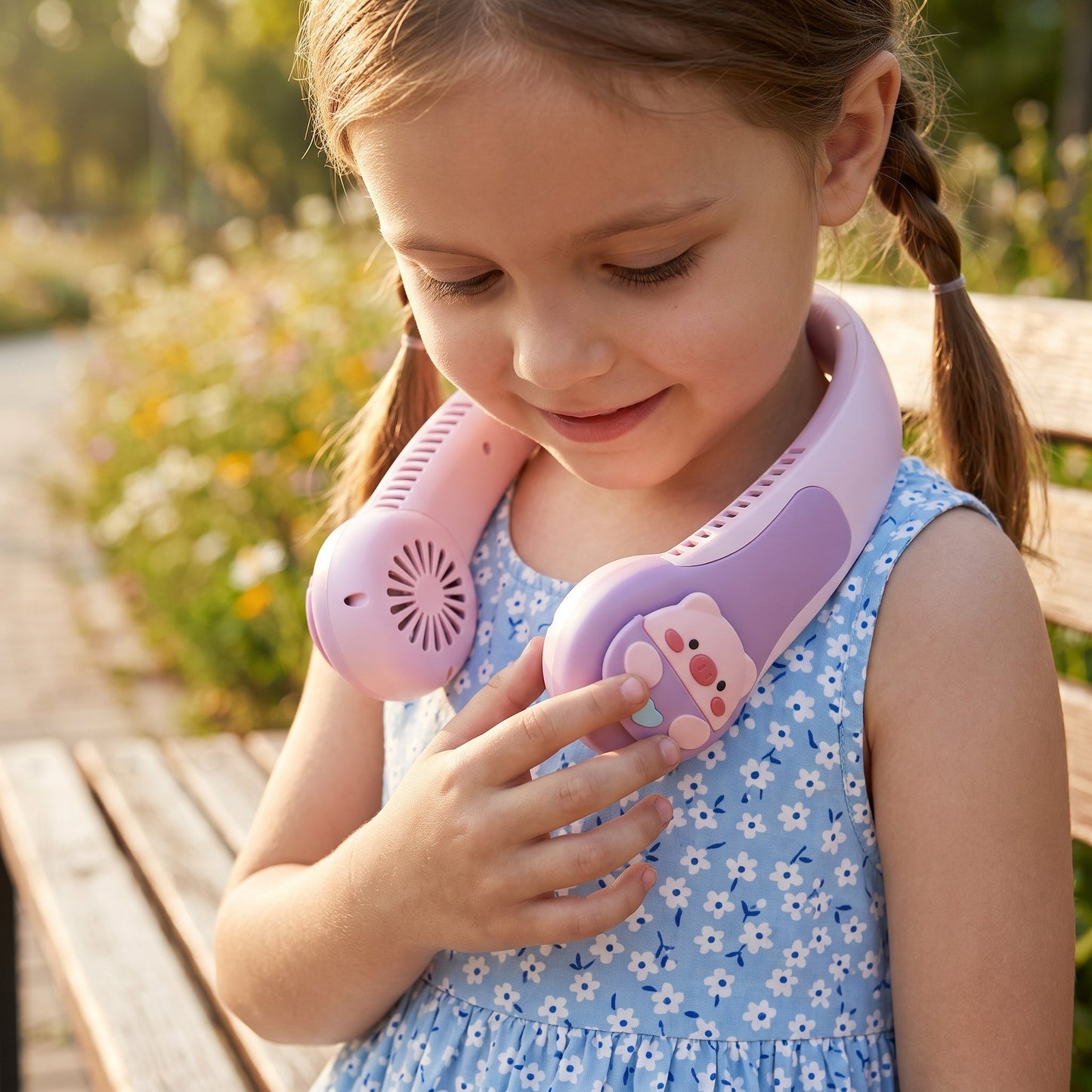 Little Manta Kids Wearable Neck Fan