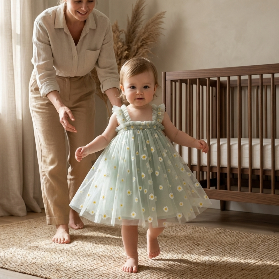 Little Manta Daisy Tulle Dress
