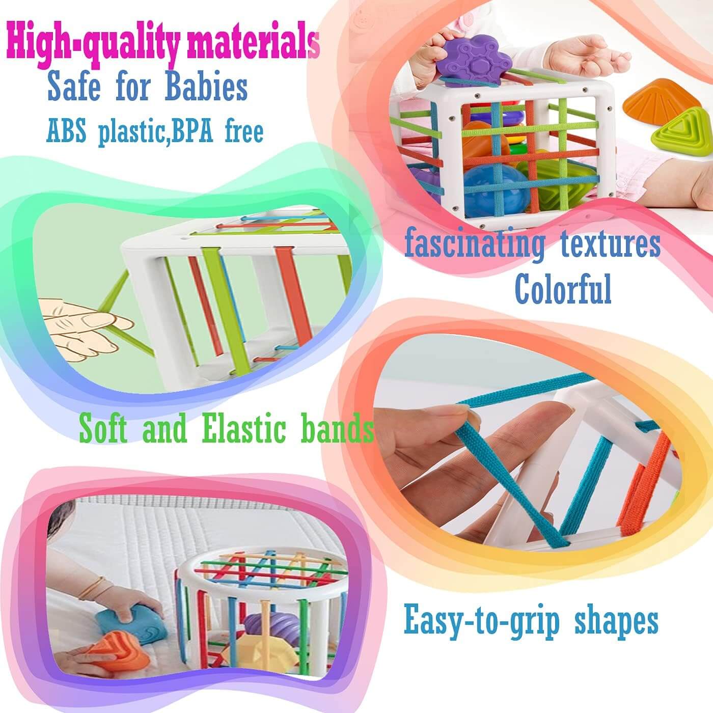 6 Piece Multi Sensory Shape Toy Set