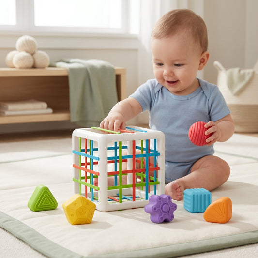 6 Piece Multi Sensory Shape Toy Set