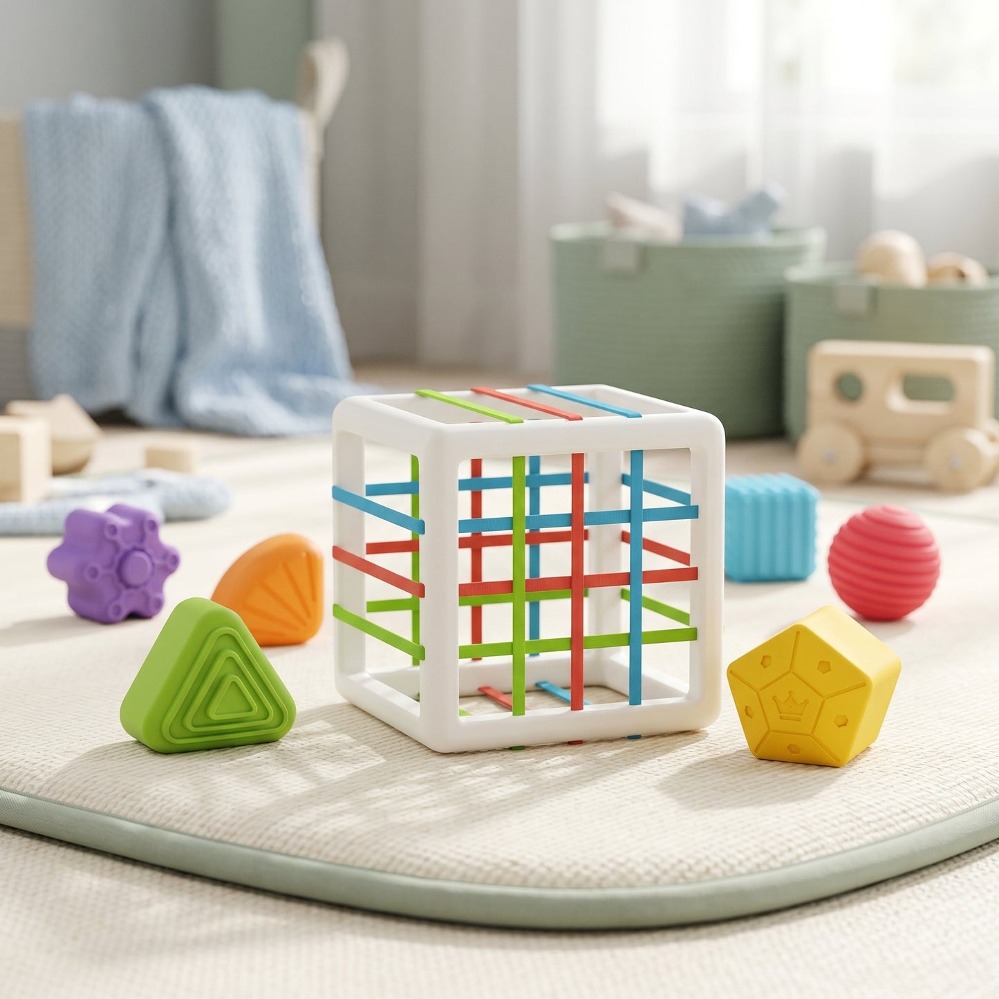 6 Piece Multi Sensory Shape Toy Set