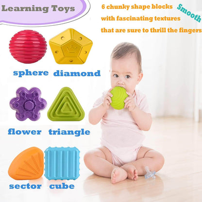 6 Piece Multi Sensory Shape Toy Set