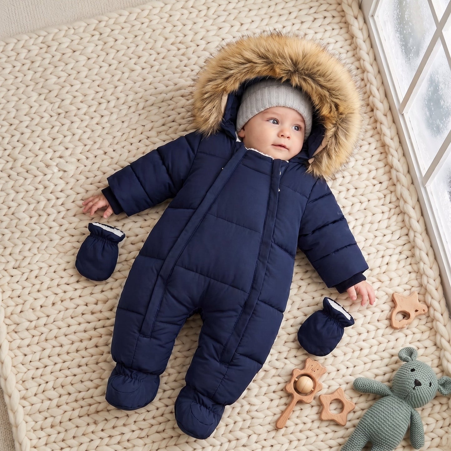 Little Manta Cozy Baby Winter Jumpsuit