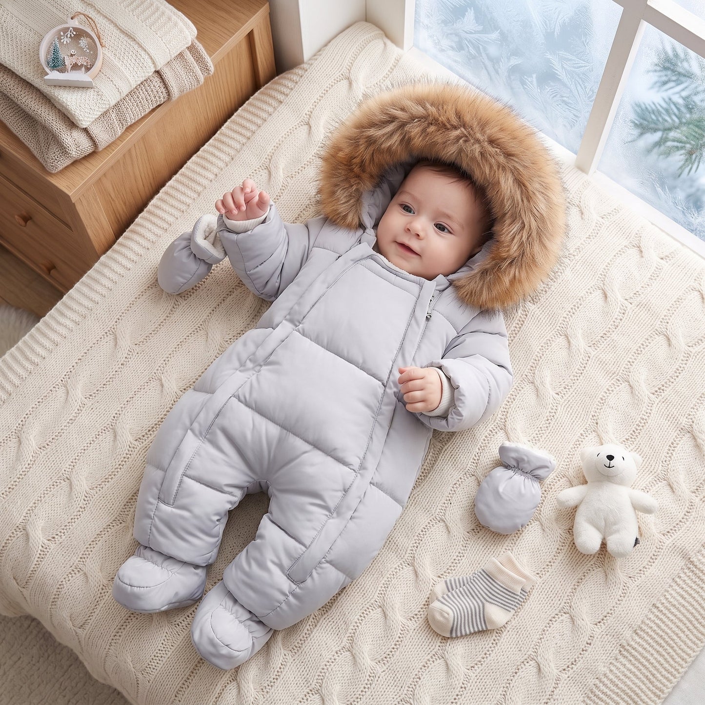 Little Manta Cozy Baby Winter Jumpsuit