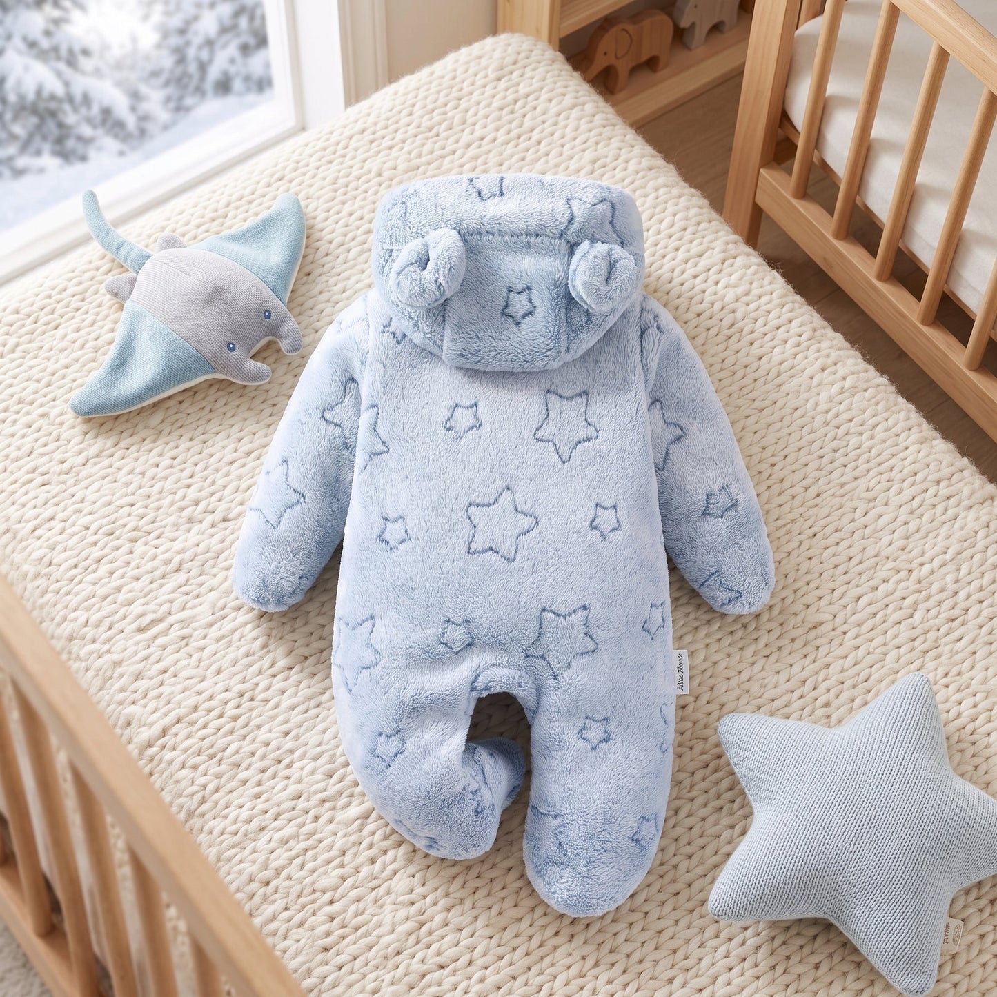 Little Manta Fleece Baby Crawling Romper