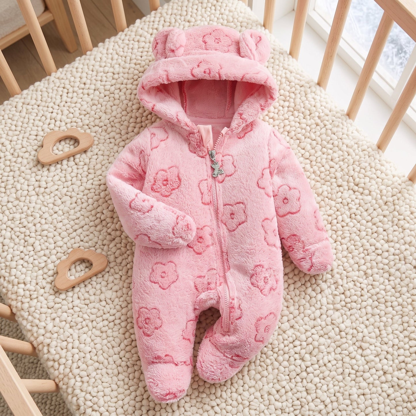 Little Manta Fleece Baby Crawling Romper