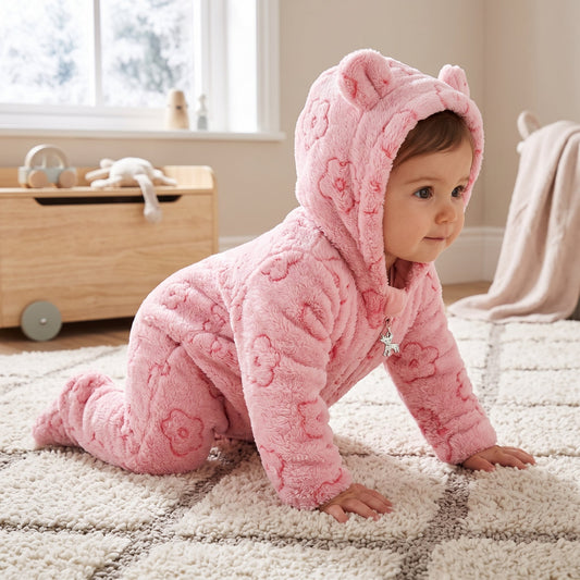 Little Manta Fleece Baby Crawling Romper