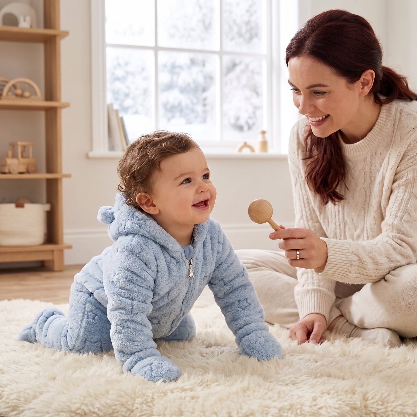 Little Manta Fleece Baby Crawling Romper