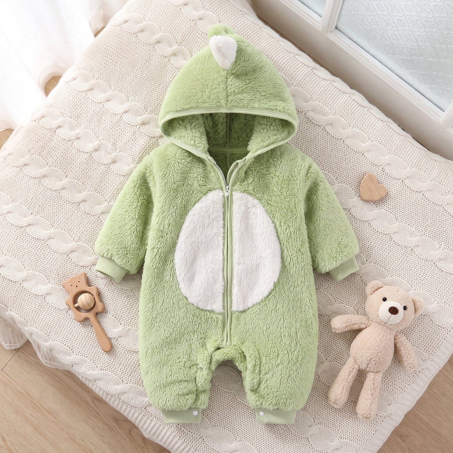 Little Manta Plush Baby Winter Romper
