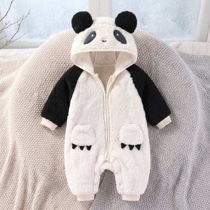 Little Manta Plush Baby Winter Romper