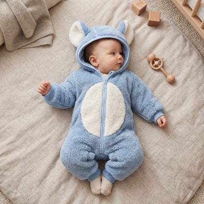 Little Manta Plush Baby Winter Romper