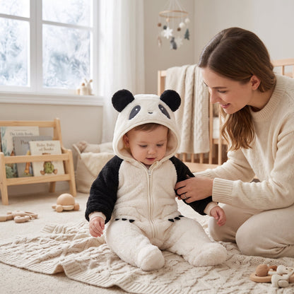 Little Manta Plush Baby Winter Romper