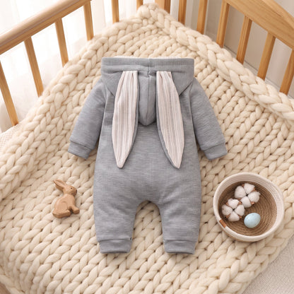 Little Manta Bunny Hooded Baby Romper