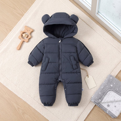 Little Manta Hooded Baby Winter Romper