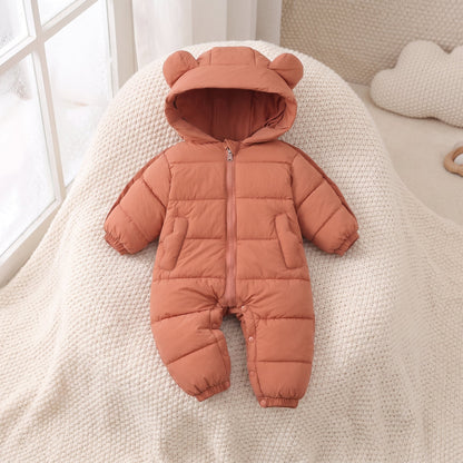 Little Manta Hooded Baby Winter Romper