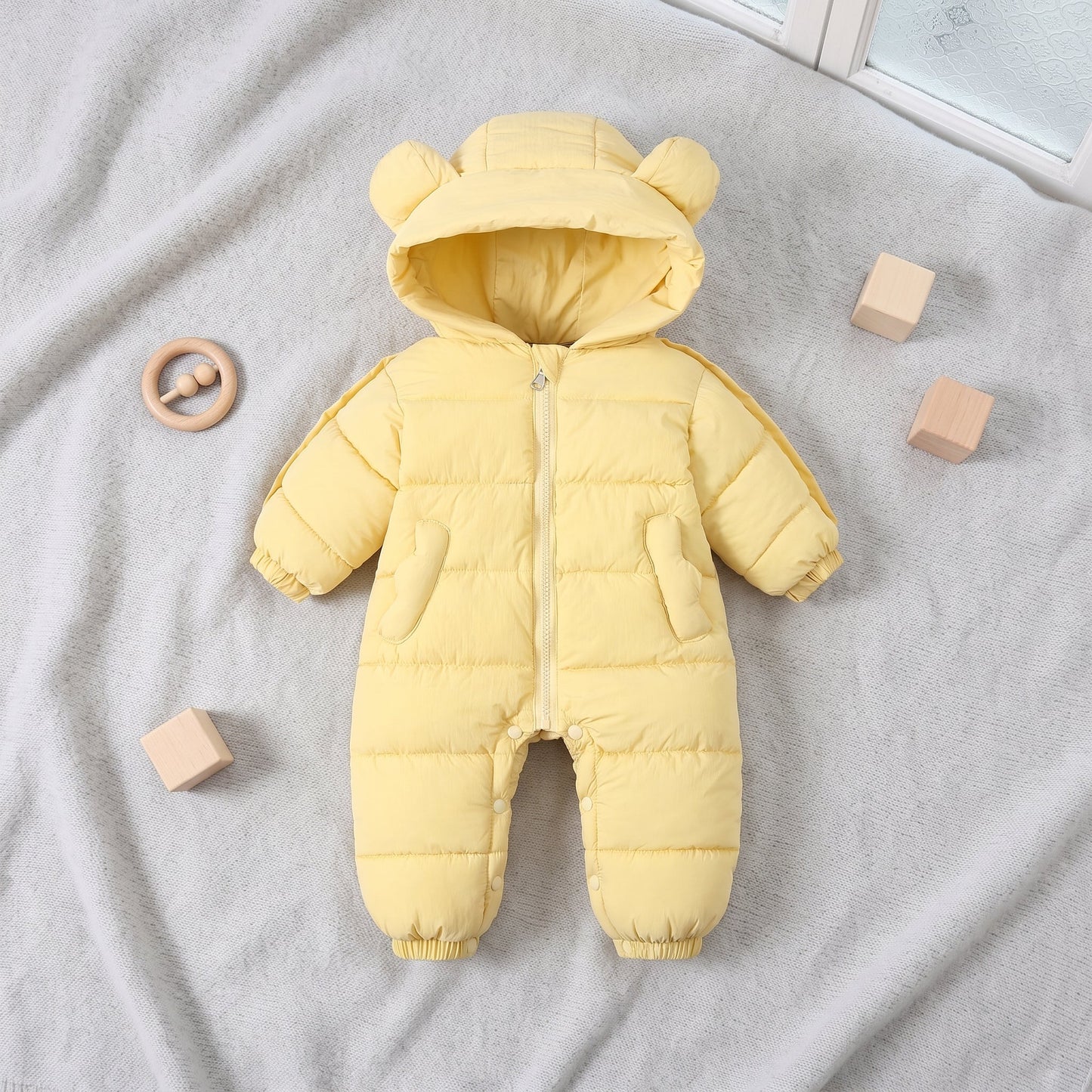 Little Manta Hooded Baby Winter Romper