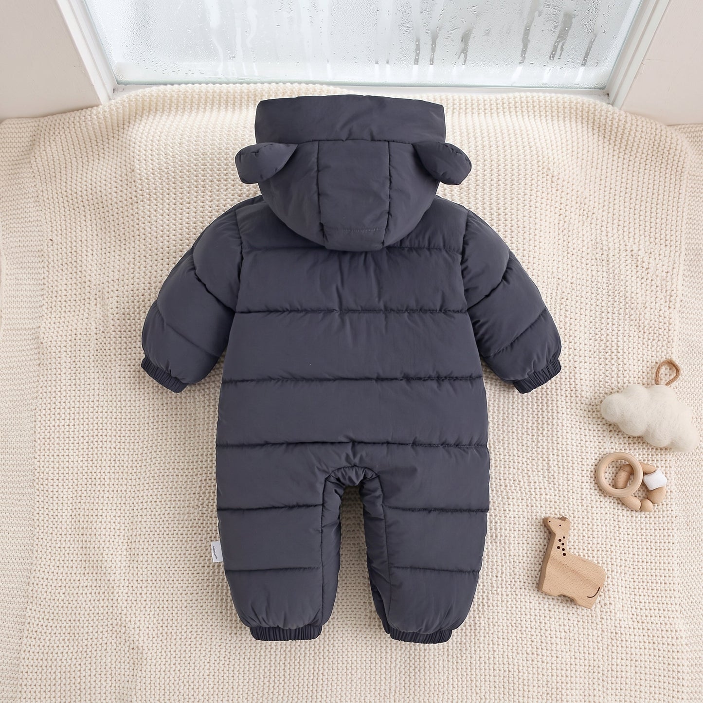 Little Manta Hooded Baby Winter Romper