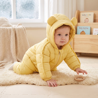 Little Manta Hooded Baby Winter Romper