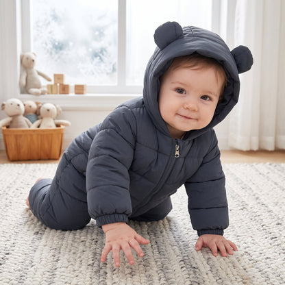 Little Manta Hooded Baby Winter Romper