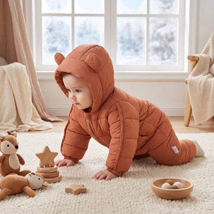 Little Manta Hooded Baby Winter Romper