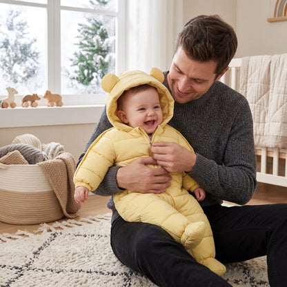 Little Manta Hooded Baby Winter Romper