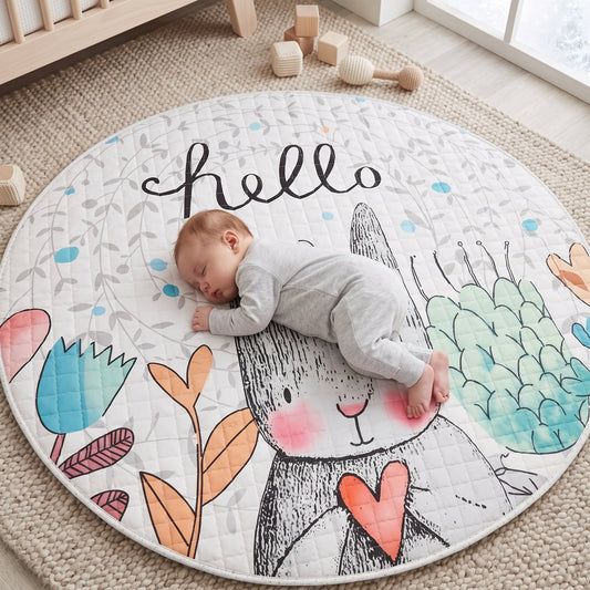 Little Manta Hello Bunny Play Mat