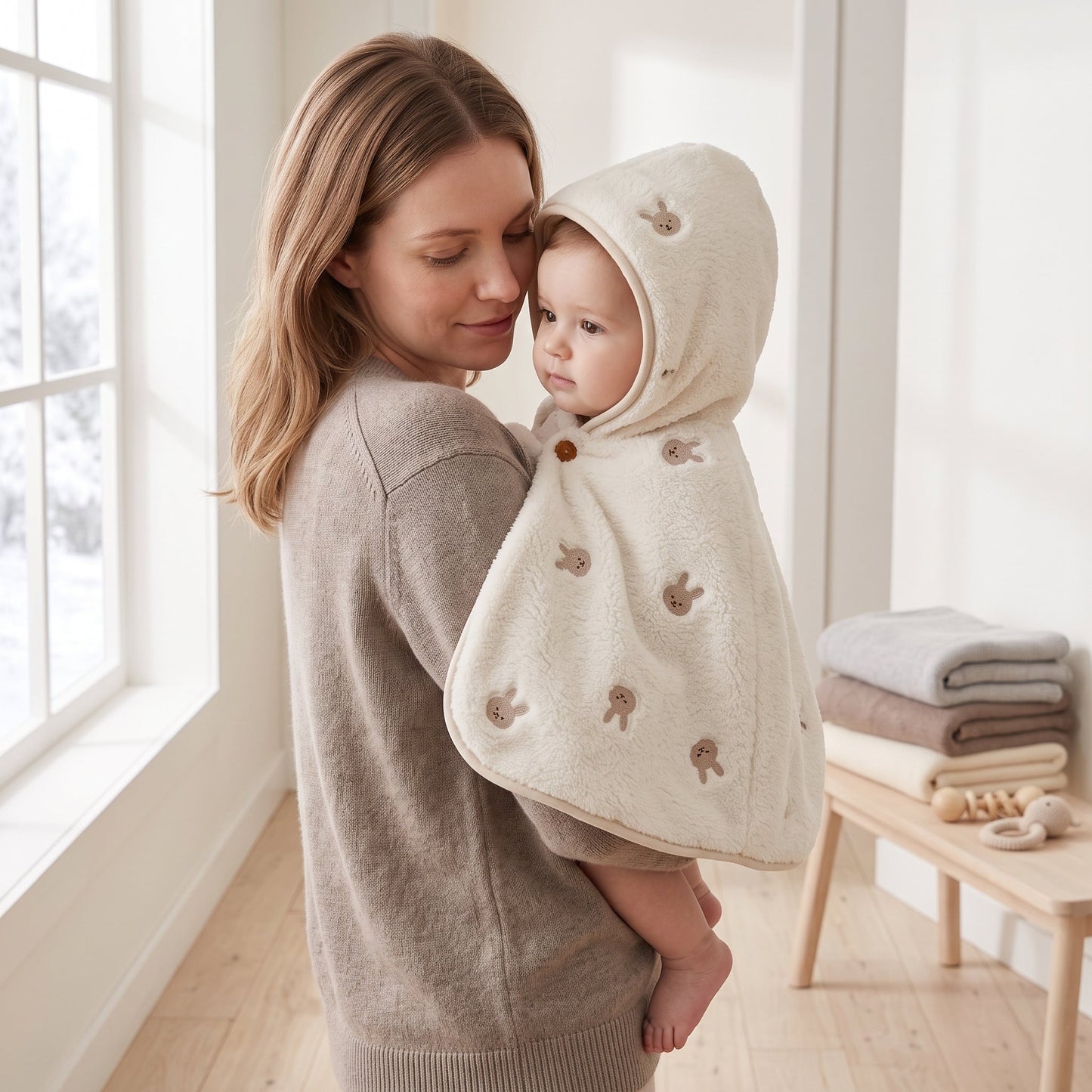 Little Manta Double-Layer Soft Fleece Cape