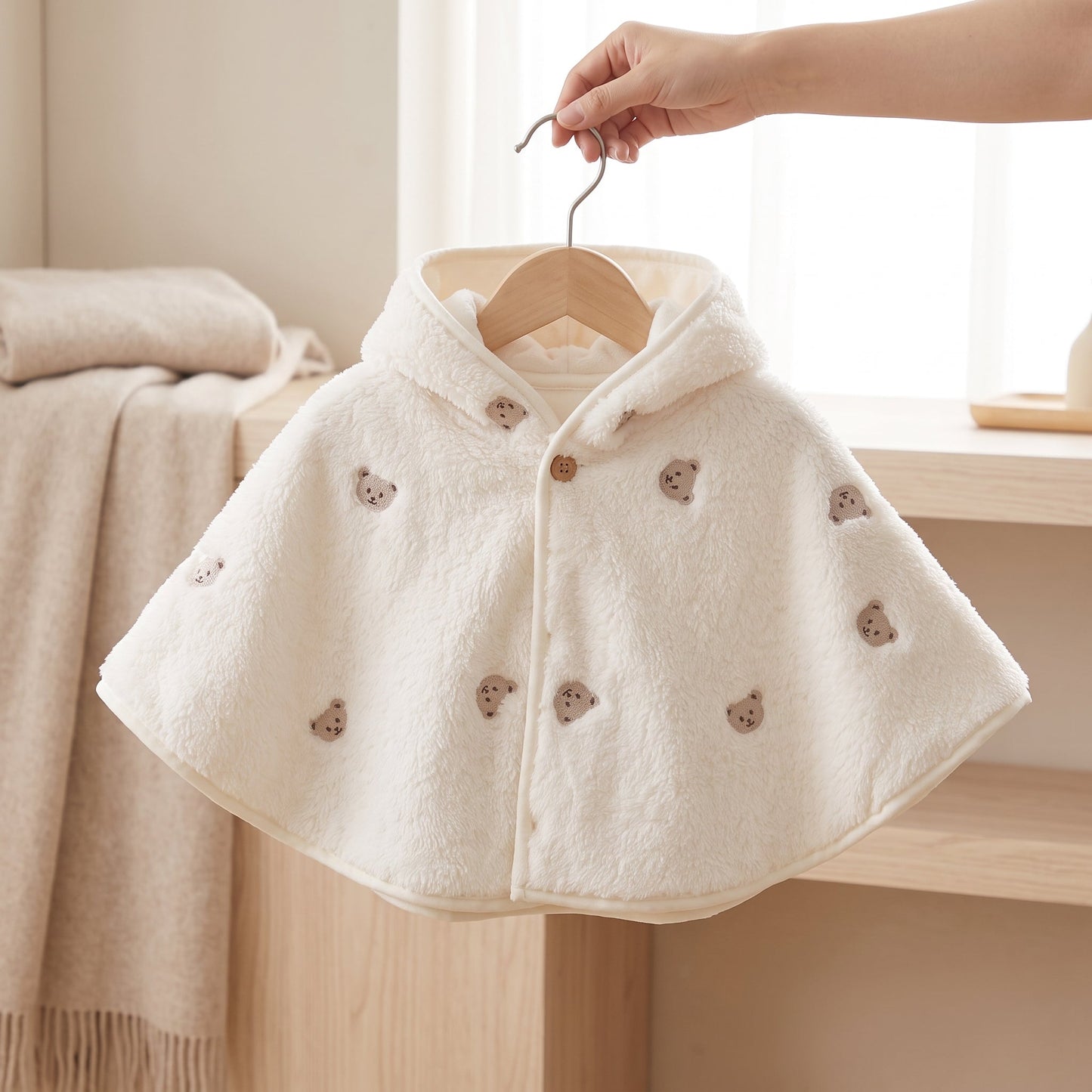 Little Manta Double-Layer Soft Fleece Cape