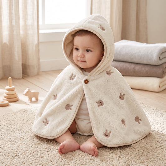 Little Manta Double-Layer Soft Fleece Cape