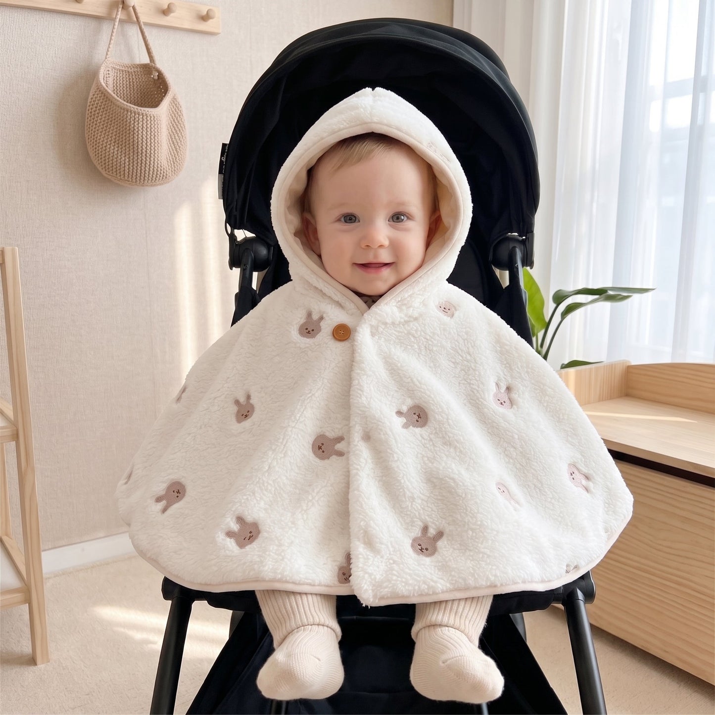 Little Manta Double-Layer Soft Fleece Cape