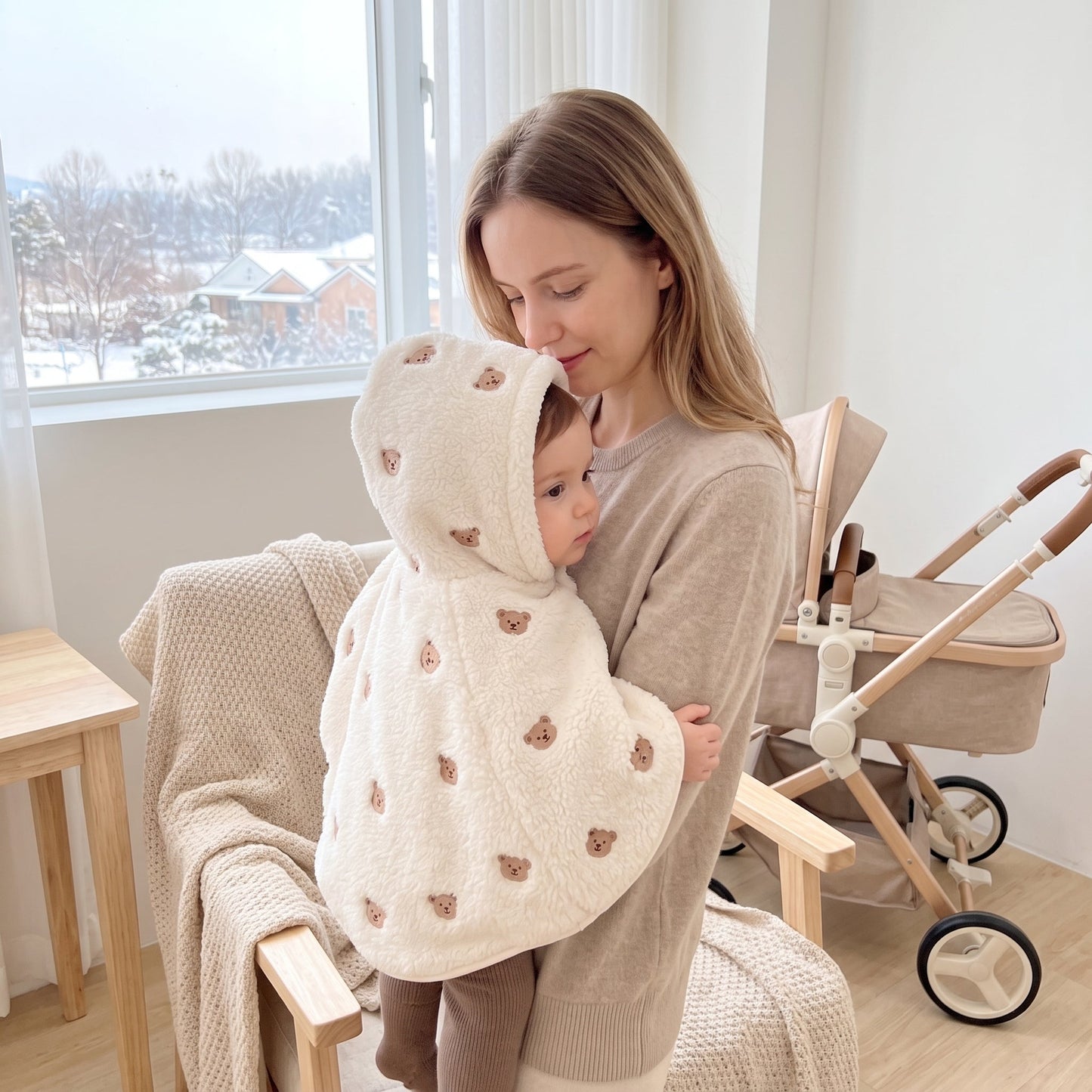 Little Manta Double-Layer Soft Fleece Cape