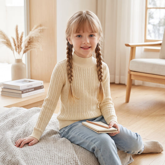 Little Manta Knit Turtleneck Sweater
