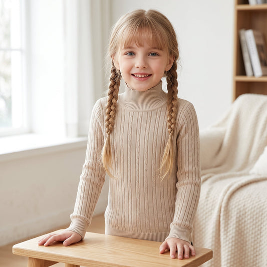 Little Manta Knit Turtleneck Sweater