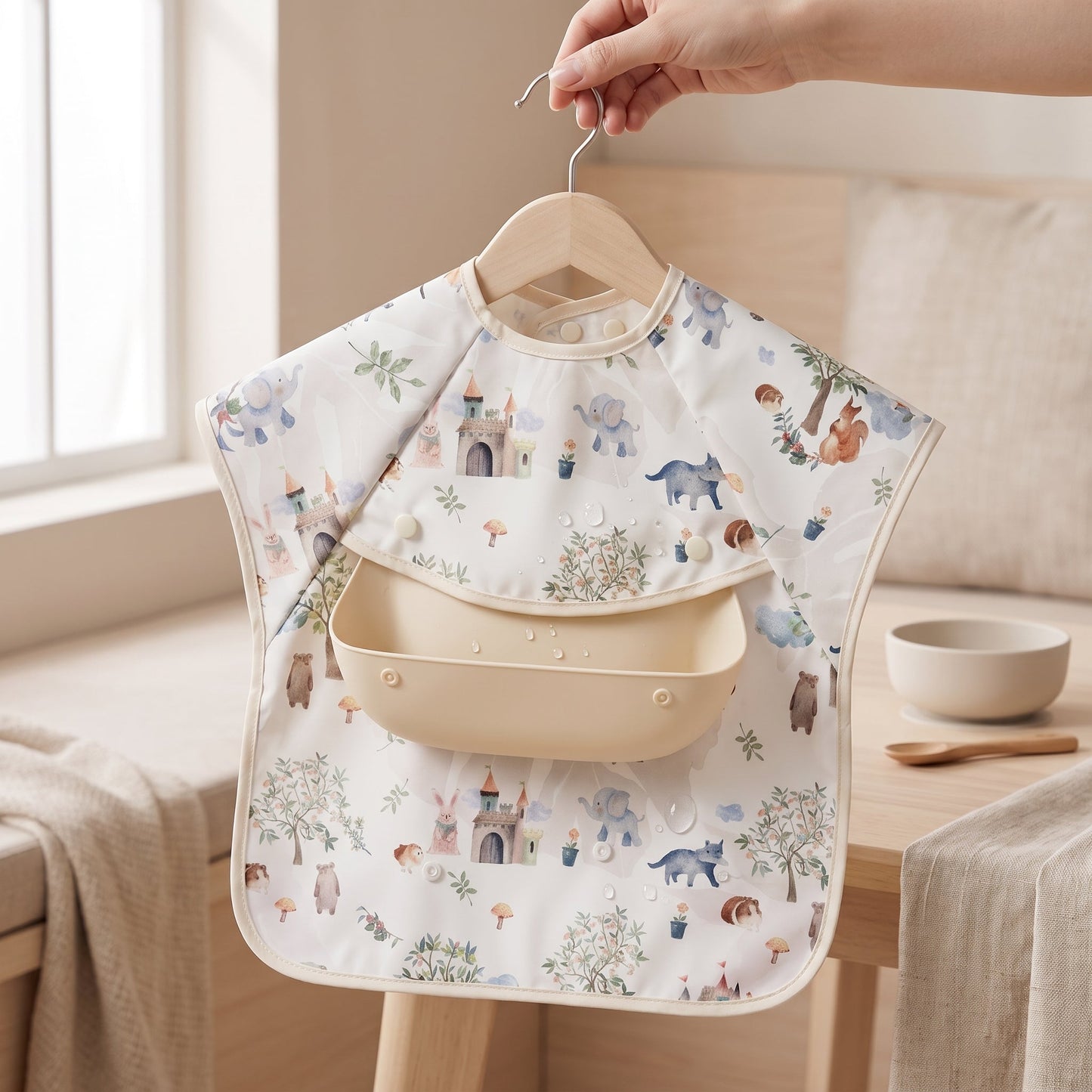 Little Manta Foldable Catch-All Mealtime Smock