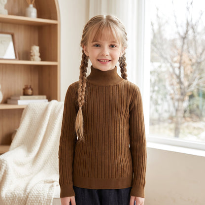 Little Manta Knit Turtleneck Sweater