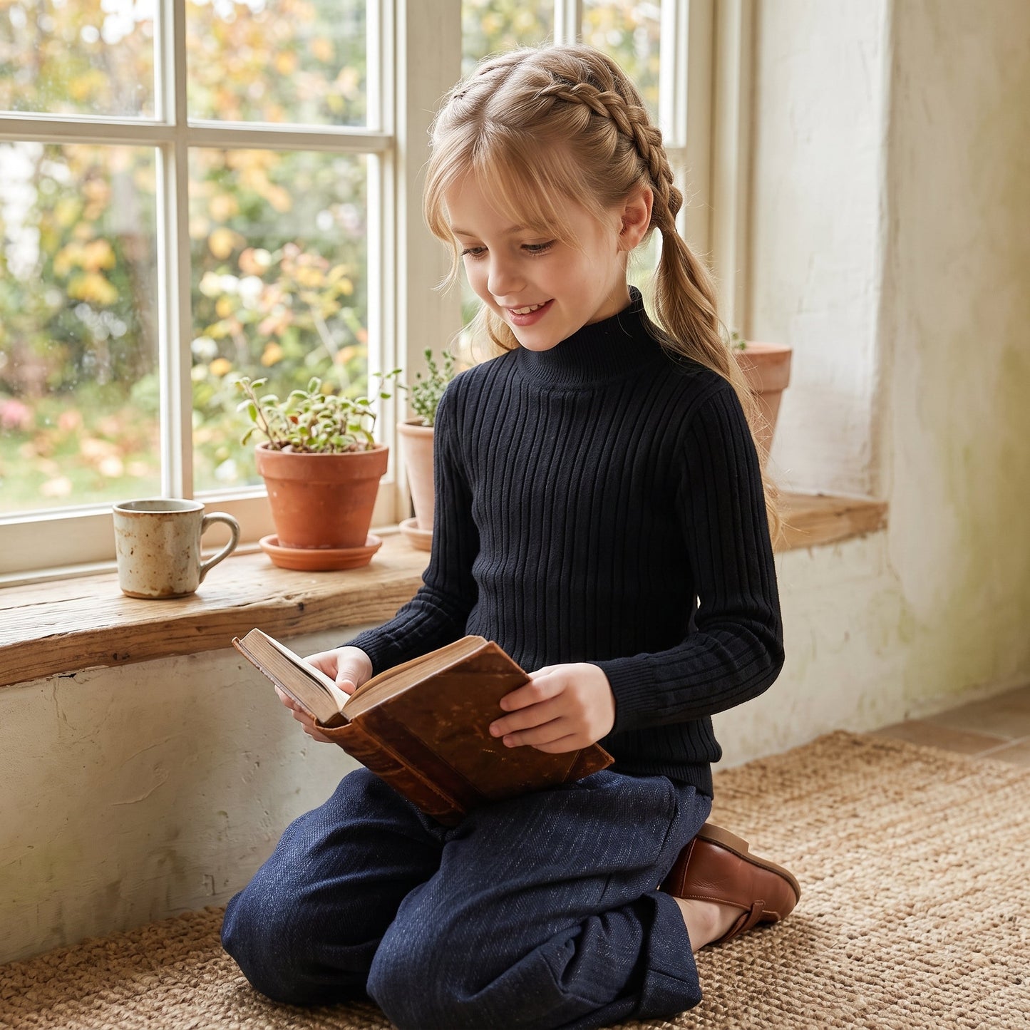 Little Manta Knit Turtleneck Sweater