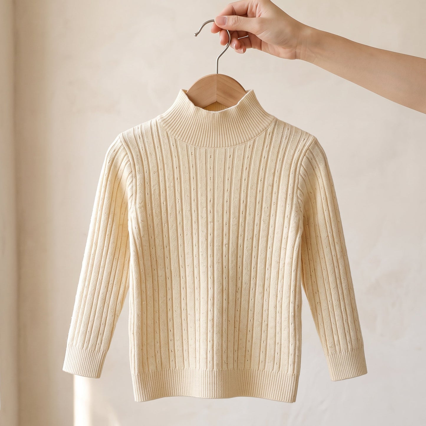 Little Manta Knit Turtleneck Sweater