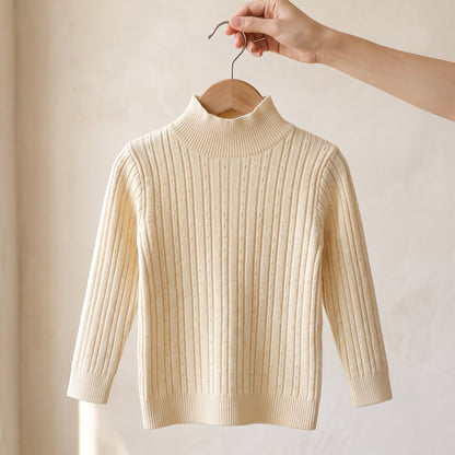 Little Manta Knit Turtleneck Sweater