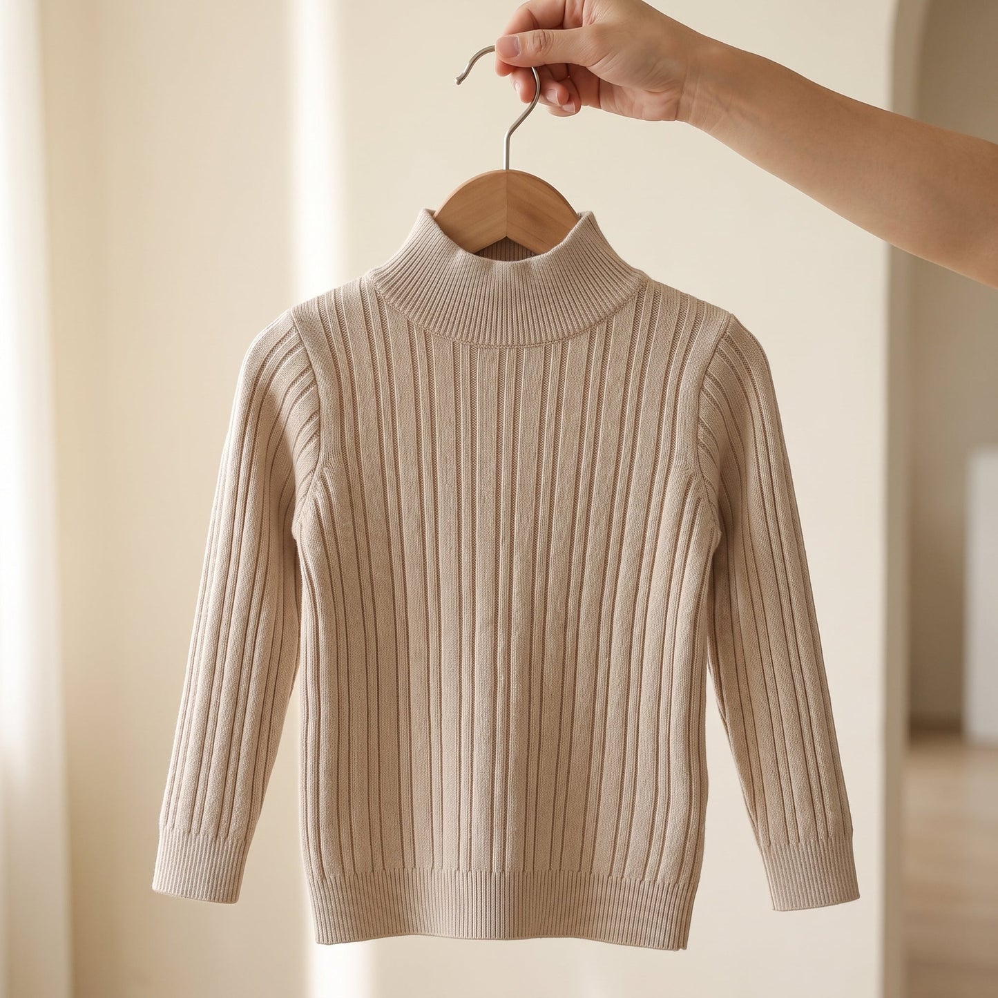 Little Manta Knit Turtleneck Sweater